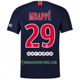Koszulka Paris Saint-Germain Mbappe 29 Domowe Stroje Piłkarskie 2018/19 Krótki Rękaw